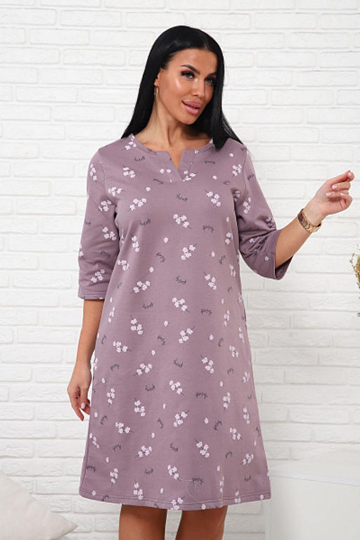 Сорочка теплая, футер с начесом (01035) - Плиона фото 39