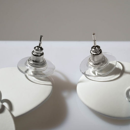 Серьги металл Леди круги, дуо, цвет белый - Queen fair фото 2