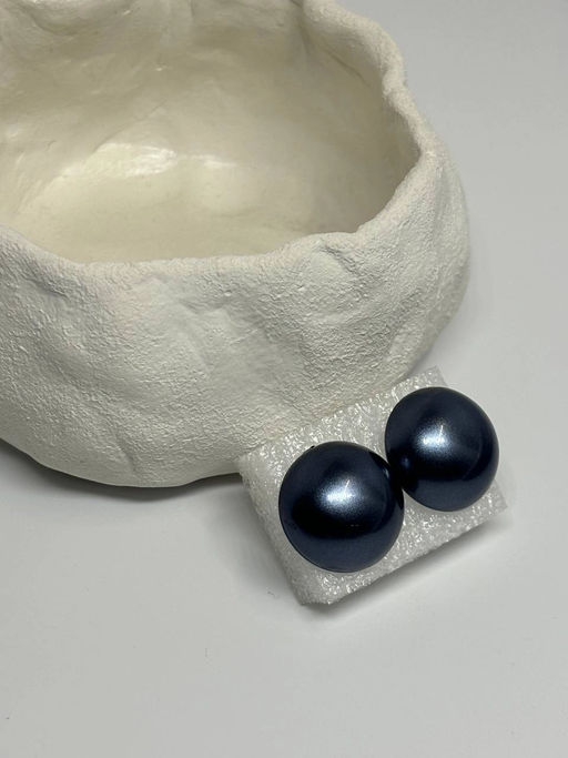 Серьги Пуговки (гвоздики) PW0099 сирень-глянец - Mini maxi фото 10