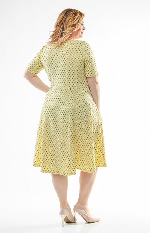 Стильное платье из фактурного трикотажа с мелким рисунком. - Ckc collections фото 4