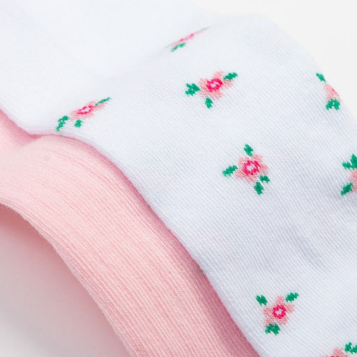 Набор колготок Крошка Я «Цветочек», рост 74-80 см, цвет белый/розовый