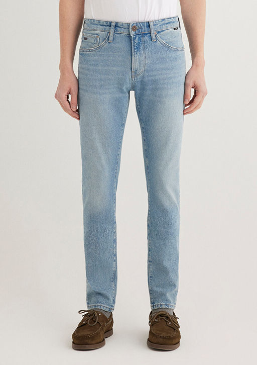 James Classic Denim Puslu A??k Mavi Jean Pantolon  фото 3