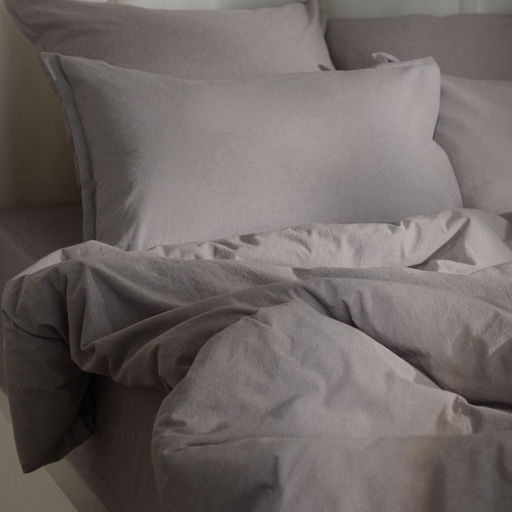 Пододеяльник 1.5-спальный «SL Home. Деним», 180×220 см, серый, жатый хлопок