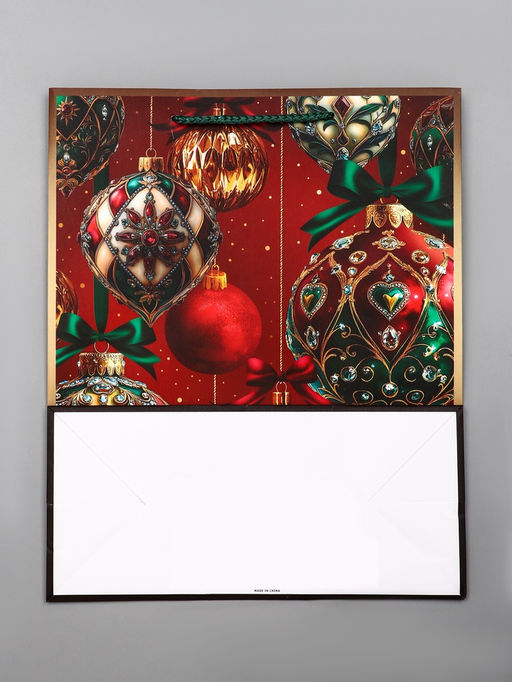 Пакет подарочный новогодний ламинированный, «Новогодняя пора», 26×12×32 см