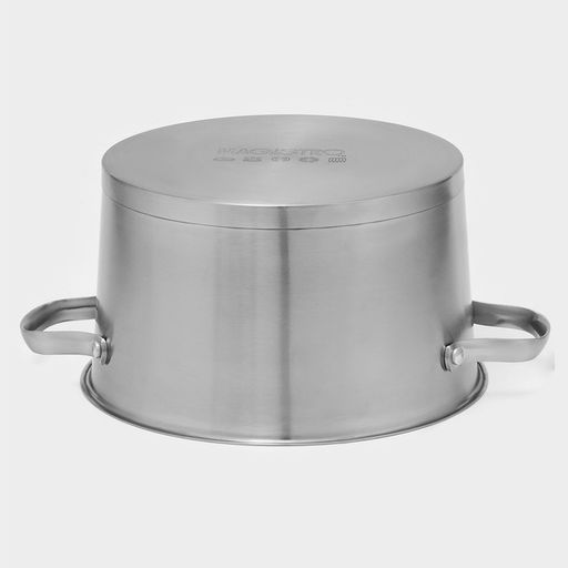 Кастрюля Magistro HiTech Steel, 5.2 л, d=24 см, h=14.5 см, слив для воды, капсульное дно, индукция, нержавеющая сталь  фото 4