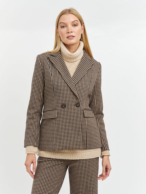 пиджак женский в коричневых цветах - Glenfield фото 5