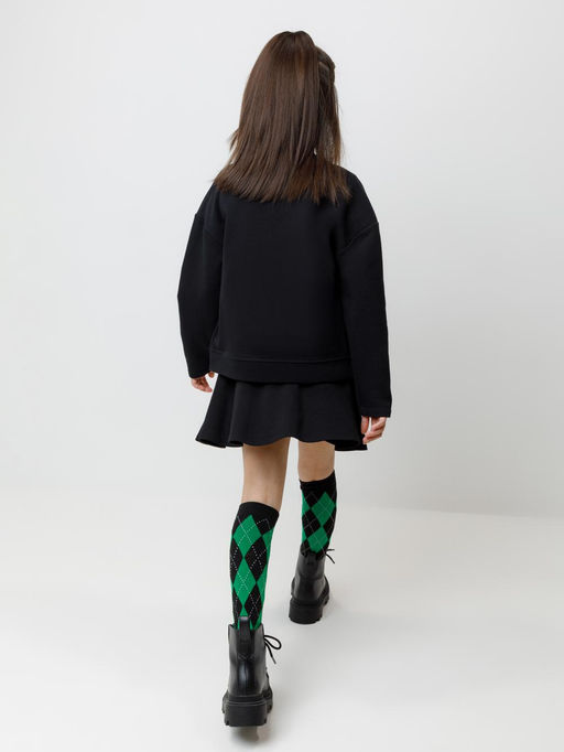 К 302764/черный жакет (бомбер) для дев