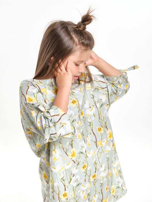 Платье нарядное хлопковое UD 7947 цветы - Mini maxi фото 5