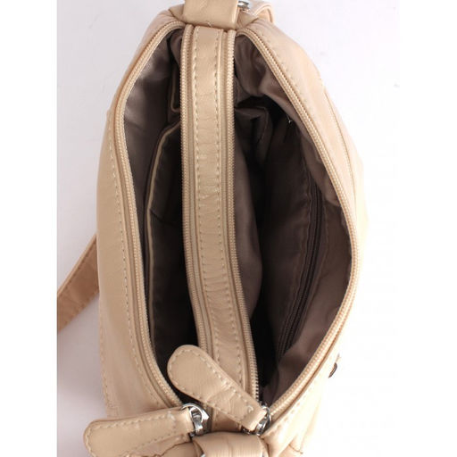 Сумка женская искусственная кожа Guecca-117, 2 отд, плечевой ремень св.бежевый SALE 264086 - Adelia фото 3