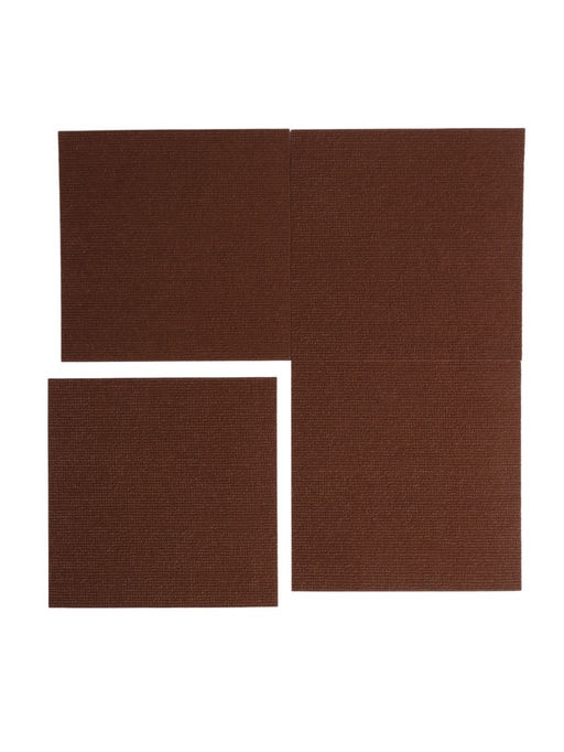 Ковролин самоклеящийся для пола и для стен, 300×300 мм, цвет коричневый, 10 шт.