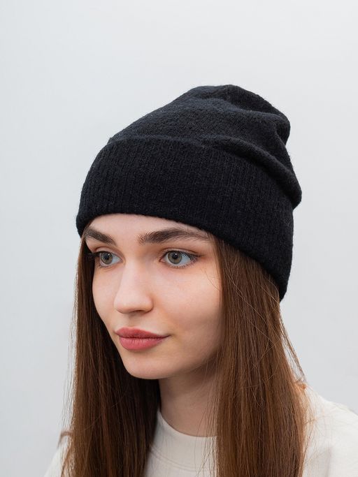Шапка SEEBERGER арт. 18454-0 TURN-UP BEANIE (черный)