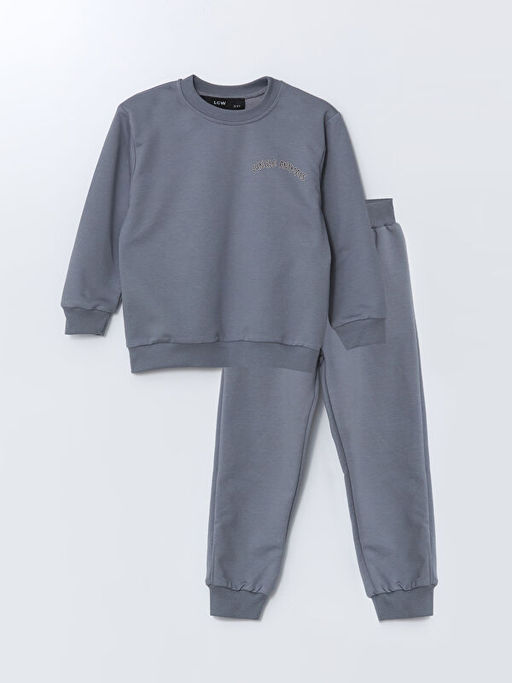 Bisiklet Yaka Bask?l? Erkek Bebek E?ofman Tak?m