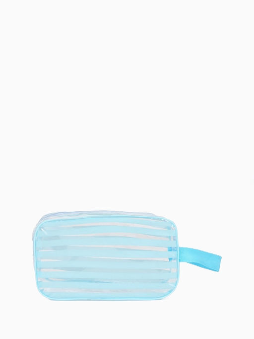 Цена за 2 шт. Косметичка на молнии для бассейна, с ручкой, с принтом, прозрачная/голубая