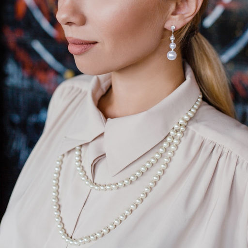 Серьги с жемчугом Шары трио, цвет МИКС - Queen fair фото 3