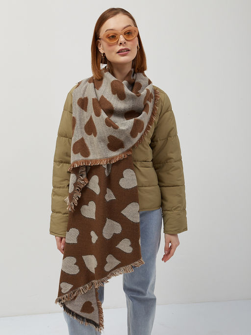 Теплый двусторонний палантин В составе шерсть - Tantino фото 4