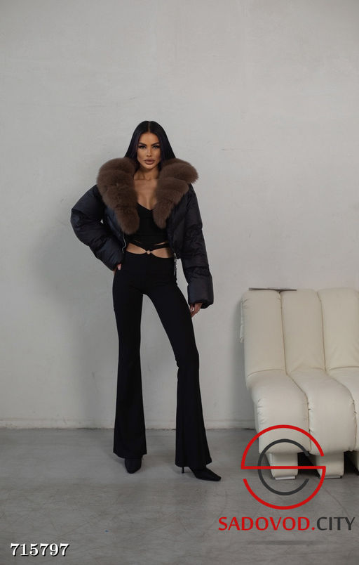 Женская куртка-пуховик с натуральным мехом - Bruno фото 3