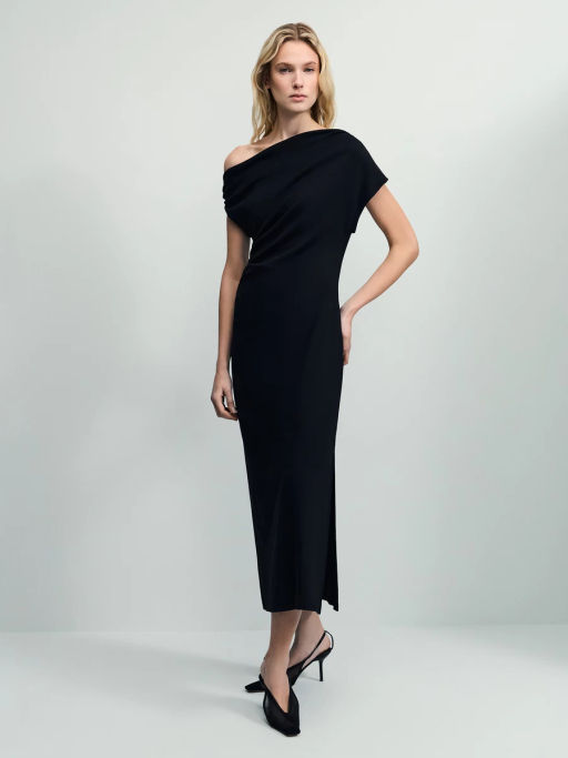 Асимметричное платье миди из вискозы / Zarina  фото 4