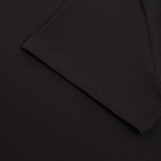 Футболка однотонная женская MINAKU: Basic line, чёрная, размер 48