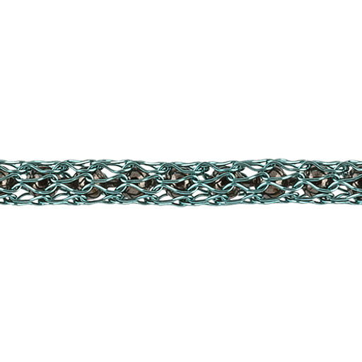 FAYCRAFT Цепочка вязаная декоративная SCJ 3 мм 1 м СК/Распродажа светло-голубой/под бронзу  фото 3