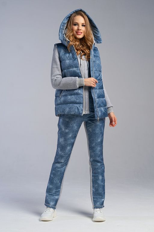 Жилет М-411 джинс - А+б коллекция фото 16