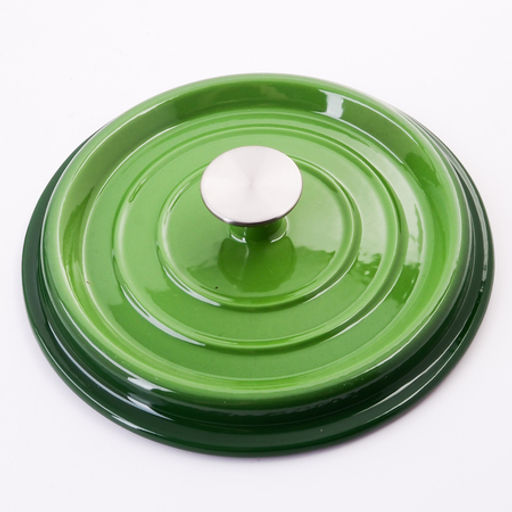 40628 Кастрюля чугун 2,6 л эмаль/покрытие зелёная MB (х2) - Mayer&boch фото 4