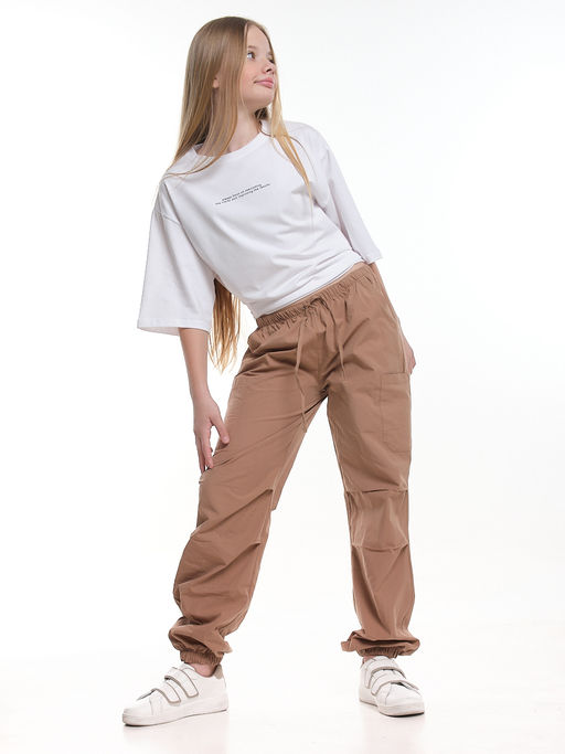Брюки КАРГО для девочки UD 5163 св.коричневый - Mini maxi фото 2