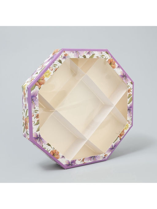 Цена за 5 шт. Коробка складная Цветочная гамма, 29 х 29 х 5 см - Дарите счастье фото 4