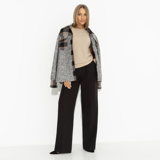 Футболка в рубчик Искусство строить глазки (бежевый) - Charutti фото 6