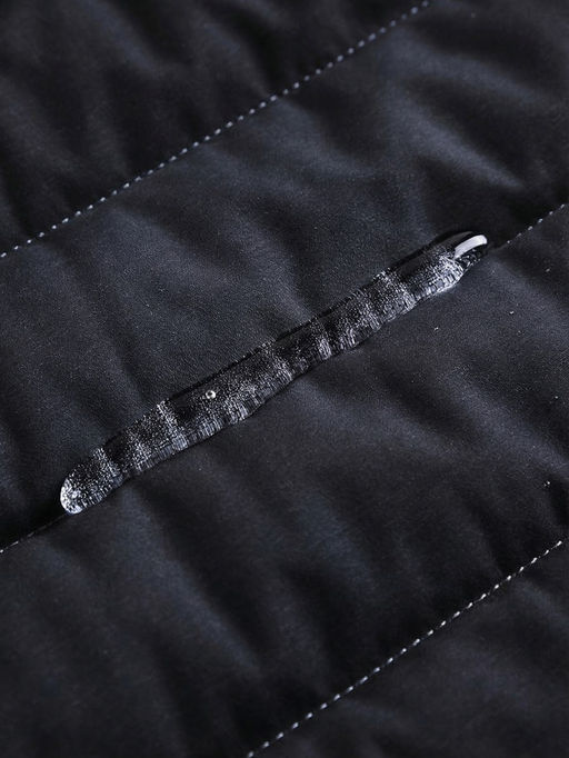 Куртка мужская стёганая с капюшоном с графеновой подкладкой черного цвета 9623_1Ch