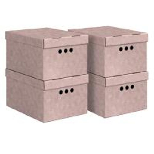 VAL JR-BCTN-4Smono Короб картонный, складной, малый, 25*33*18.5 см, монохром, набор 4 шт., JARDIN, шт