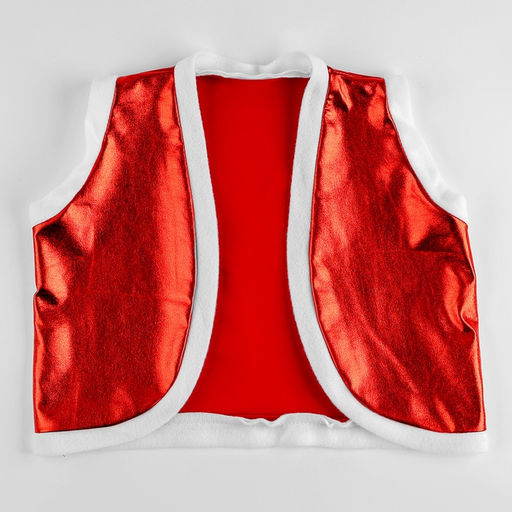 Карнавальный костюм «Новогодний гном»: жилетка, ремень, колпак, рост 98-110 см, красный