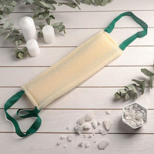 Губка для тела жёсткая «Шахтёрская», 36.5×11.5 см, МИКС