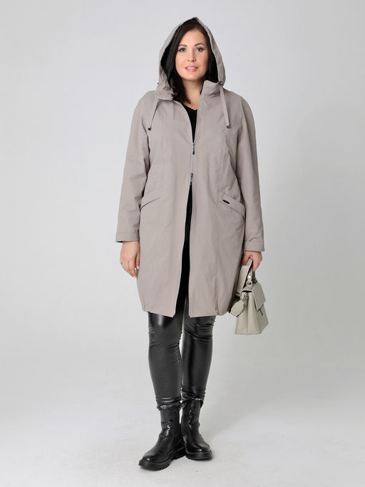 24135 Плащ серо-бежевый - Dizzyway фото 2