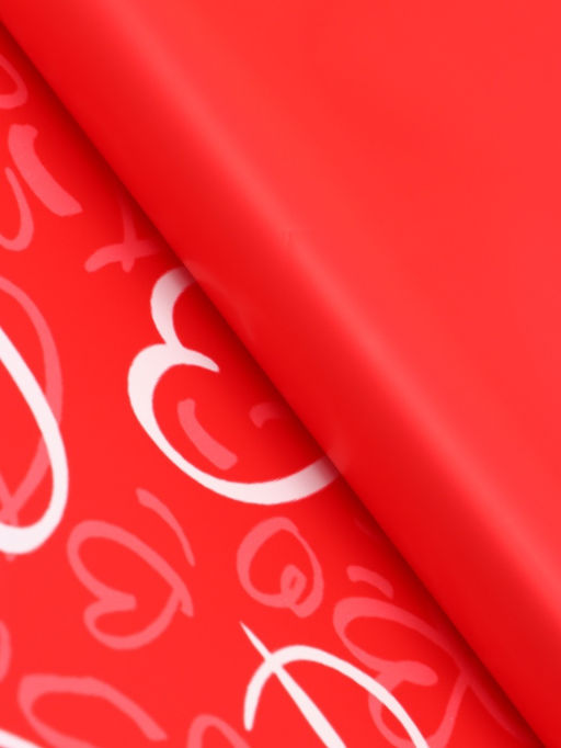 Цена за 20 шт. Пленка для цветов, «Сердца», красная, 57×57 см