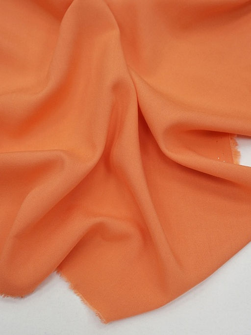 Штапель цв.Оранжевый, ш.1.45м, вискоза-100%, 110гр/м.кв - Купава фото 5