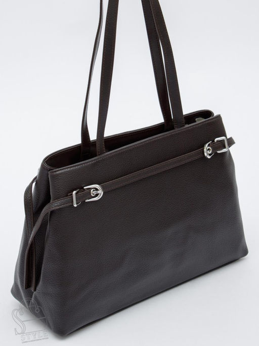 Сумка женская кожаная 8021-2S coffee Velina Fabbiano-Safenta