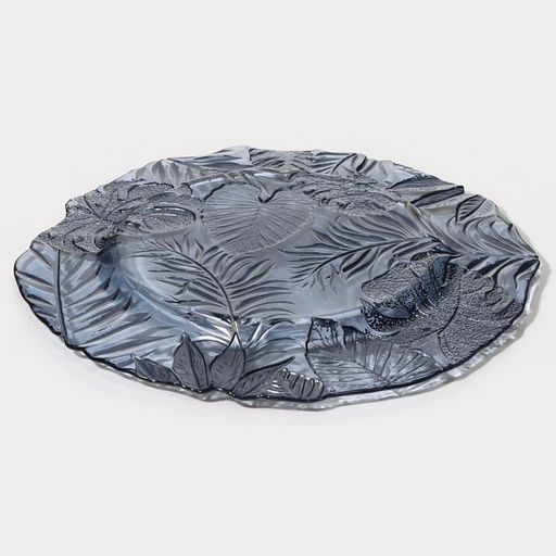 Тарелка Арабис, d=28 см, стекло, голубая - Simaland фото 4