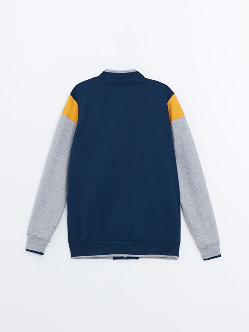 Bask?l? Uzun Kollu Erkek ?ocuk Kolej Ceket - Waikiki фото 3