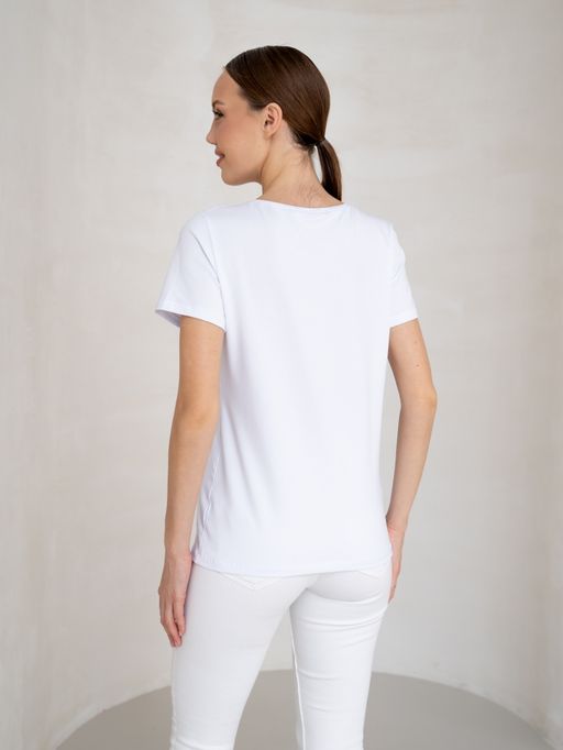 Футболка с кружевом.из хлопок 95%, лайкра 5% - Binita фото 16