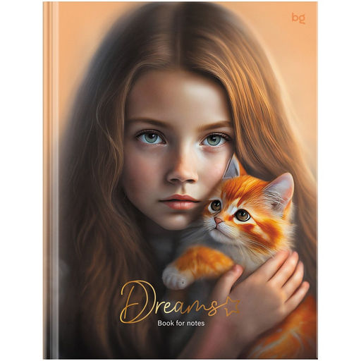 Бизнес-блокнот А5 80л. "Милый пушистик" ("BG", ББ5т80_лм_тф 38108) матовая ламинация, тиснение фольгой