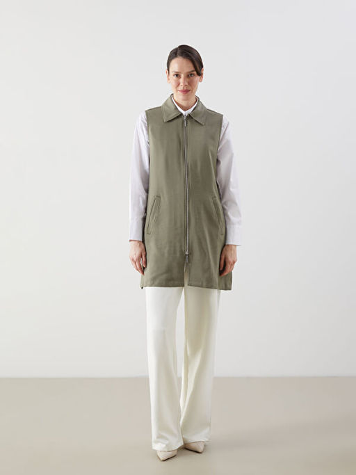 Ceket Yaka Kad?n Klasik Yelek