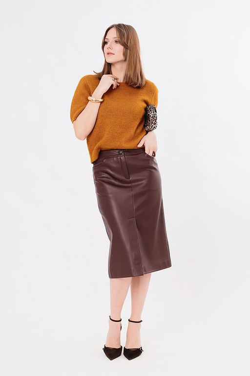 NOBBY Юбка Ю52-500/5 (эко-кожа бордо)  фото 2