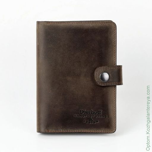 Мужская кожаная обложка для паспорта и автодокументов Dierhoff Д 6011-904 - Sergio valentini фото 4