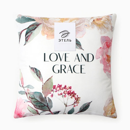 Подушка декоративная Этель Love and grace, 40?40 см, велюр фото 2