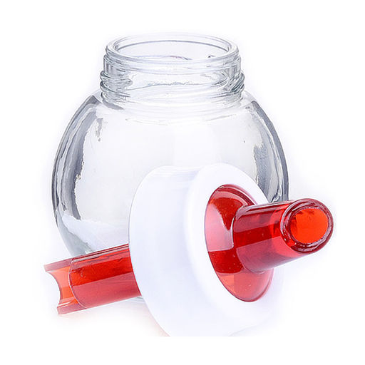 Сахарница с дозатором 180мл (стекло, пластик) (80736)