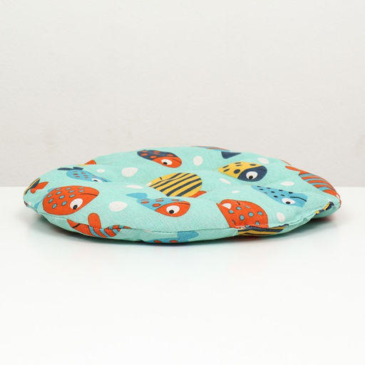 Лежанка для животных (хлопковый наполнитель), 38 см, с рыбками - Пижон фото 2