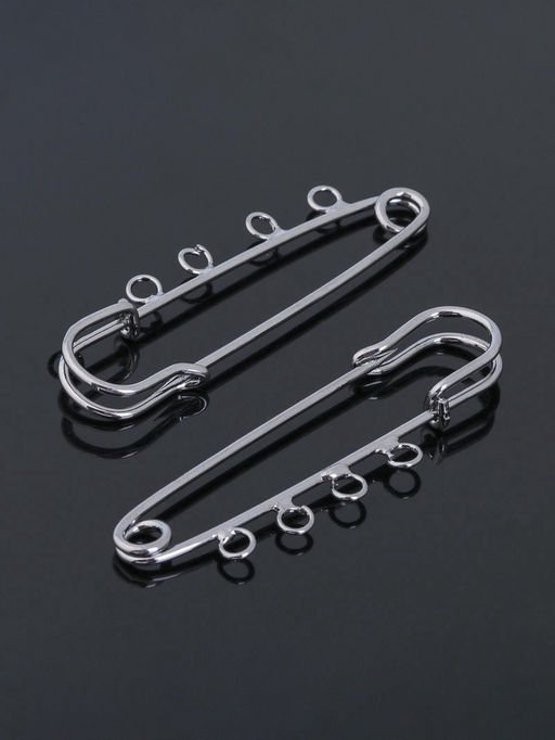 Булавка для подвесок PO-065 №03, (набор 2 шт.) 70?20?7 мм, серебра