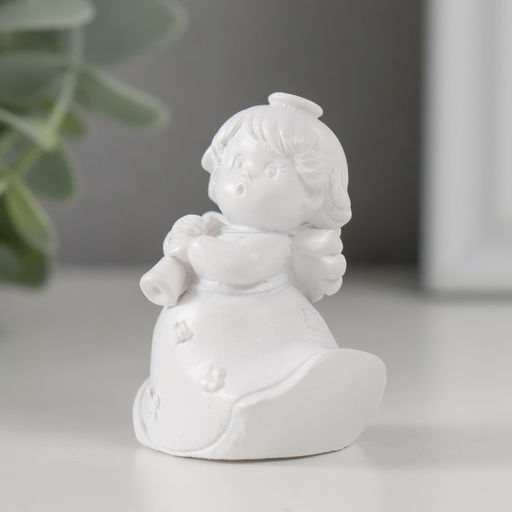 Фигурка полистоун Ангелочек-музыкант в платье, 3?3.5?5 см, МИКС