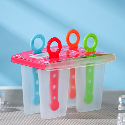 Форма для мороженого Доляна Симпл, 12.5?7?10 см, 4 ячейки, 50 мл, пластик, прозрачная  фото 5