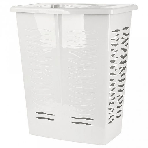 Keeplex Корзина для белья с откидной крышкой пластмассовая Regular, 60л, 48х34,5х59,5см, белое облако (Россия)